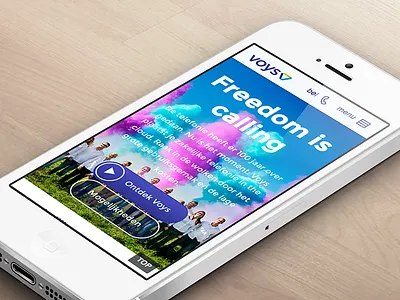 Voys mobile homepage homepage interface iphone mobile voys