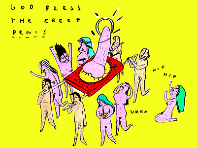 Thank God ! bless god illustration penis shutup