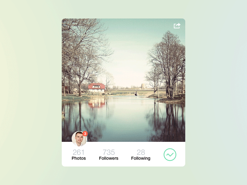 Photo Stats activity analytics dashboard design flat instagram ios photo stats ui ux widget