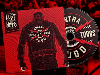 Lost in Hate - Contra tudo e contra todos album art brand cd hardcore heavy metal illustration metal mockup straight edge vegan