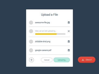 Upload Modal Box clean design flatui freebie modal box modal window popup sketch ui upload file ux web