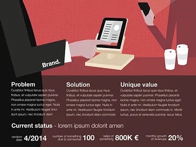 Illustration coffee flat illustration infographic mobile pay phone storyous tablet takeaway