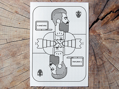 Photographer illustration card illustration photographer playing playingcard print