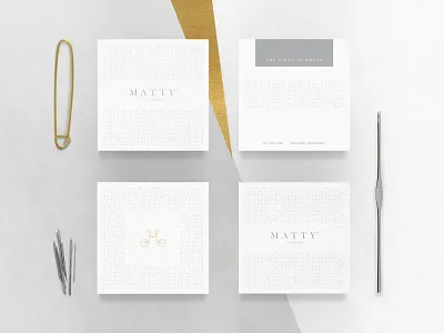 MATTY Tejidos brand branding business card crochet identity logo logotype mark mock up mockup monterrey tejido