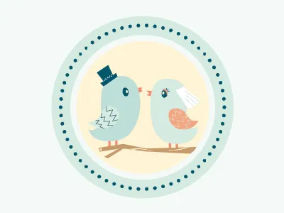 Lovey Birds birds illustration love wedding