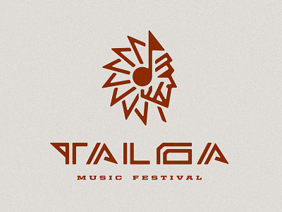 Taloa Music Festival branding festival identity illustration lockup logo logotype music native orange