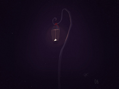 Illustrated Advent Day 06: Street Lamp illustrated advent illustration lamp photoshop