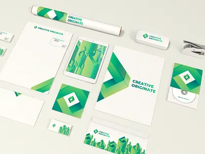 Creative Originate Stationery bretagne creative didier francais graphiste identity laureaux logo originate stationery