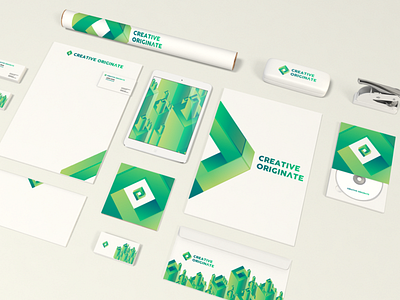 Creative Originate Stationery bretagne creative didier francais graphiste identity laureaux logo originate stationery