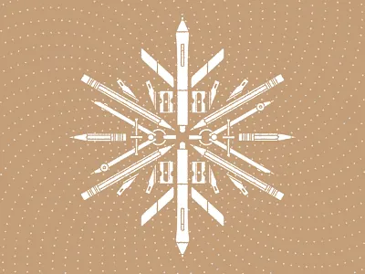 Design Snowflake art blade compass eraser pencil snow snowflake supplies tools winter