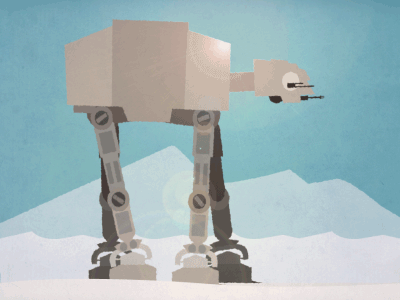 AT-AT Walk Cycle at at gif hoth illustration motiongraphics star wars vector