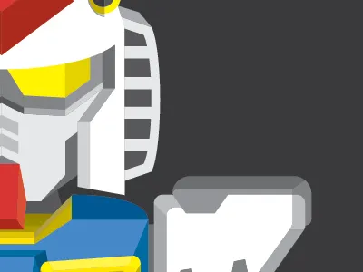 Gundam Illustration adobe gundam illustration illustrator minimal minimalist poster robo robot simple simplistic