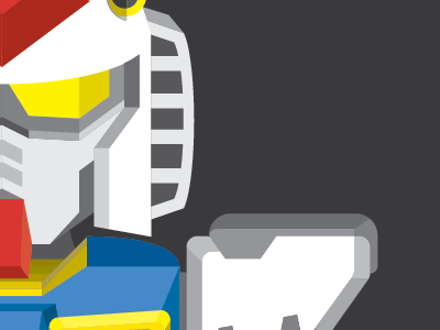 Gundam Illustration adobe gundam illustration illustrator minimal minimalist poster robo robot simple simplistic