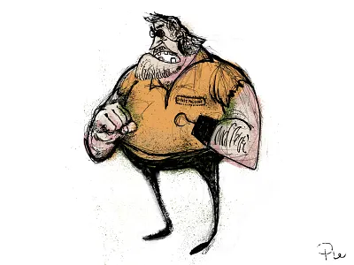 Chuck character drawing illustration painting