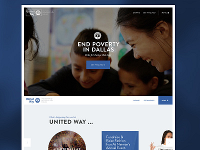 Dribbble Uw ending poverty flat modern united way