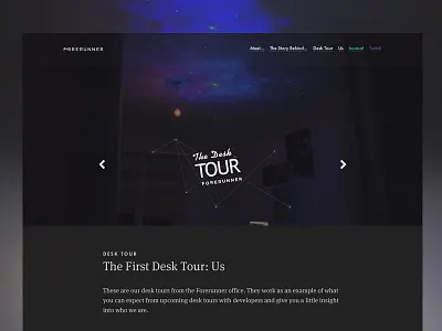 Forerunner Desktours forerunner games gaming header layout online web
