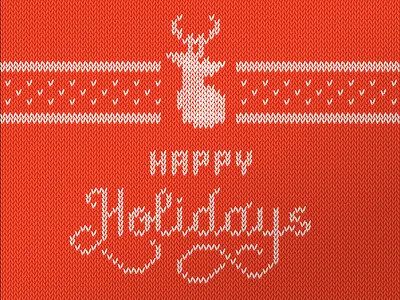 Tacky Holidays! deer hand lettering happy holidays knit merry christmas script sweater tacky ugly