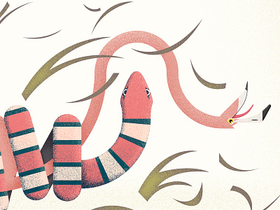 Dying flamingo birds book charley harper coral editorial flamingo horacio quiroga illustration las medias de los flamencos nature snake wildlife