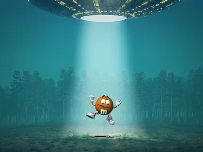 Mars M&M's Facebook page visual beam facebook mm mms orange photoshop scared ufo