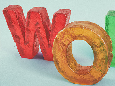 work 3d cgi fresh sweet type typography word