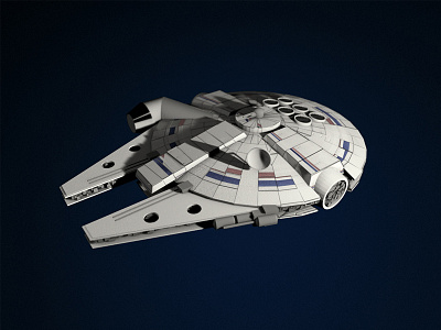 falcon c4d falcon solo space star wars