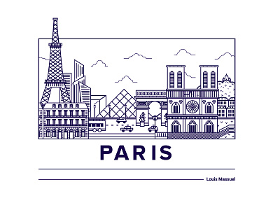 Paris Dropbox Office ? ;) city dropbox eiffel illustration louvre paris pixel vector