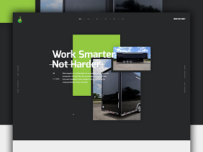 Becker Header design green hero parallax throwaway ui web