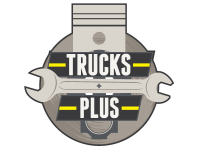 Trucks Plus Logo car logo mechanic truck