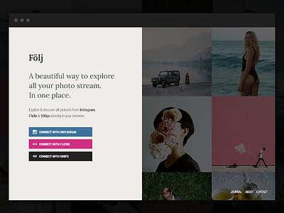 Följ 500px flickr instagram photography ui ux webdesign website