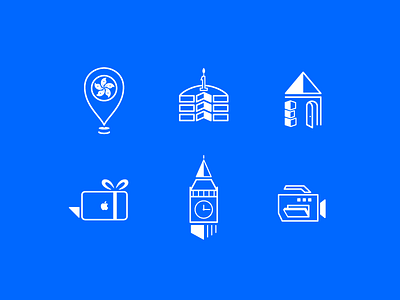 Pictogram Icons apple brand color cut out design hong kong icons illustration london