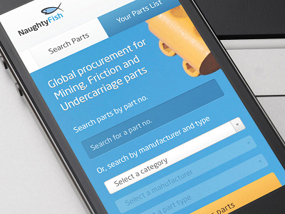 NaughtyFish form header mobile rwd search ui ux web web design website
