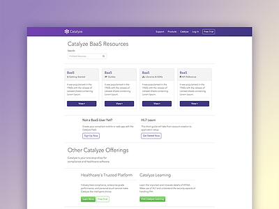 Resources Page developer docs documentation flat friendly references simple ui ux