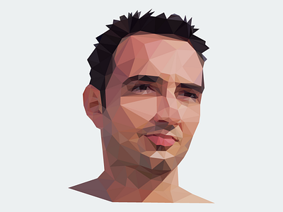 Low poly self-portrait low poly polygon portrait