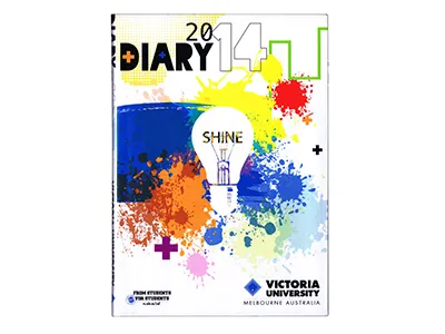 Victoria University Student Diary 2014 diary splash student victroria