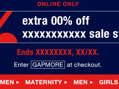 Gap Sale Email design email fashion gap retail tech ui ux web