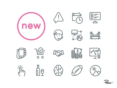 Big news! Picons Thin Update android icons iconset ios mobile pictograms retina vector