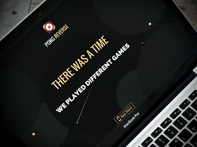 Website for cool game - Pong reverse : ) animation app application design flat game pong reverse lending page site ui web