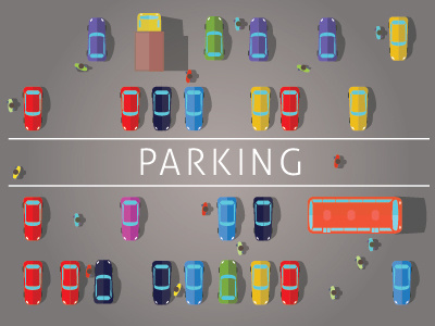 Parking asphalt auto car illustration parking road traffic vector vehicle