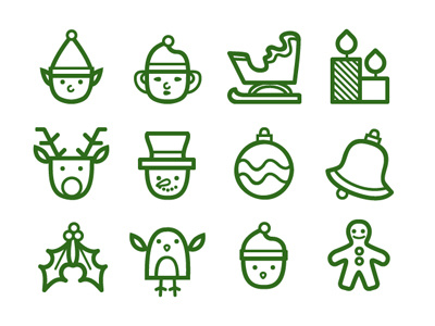 Christmas Icons 02 christmas icon illustrator vector