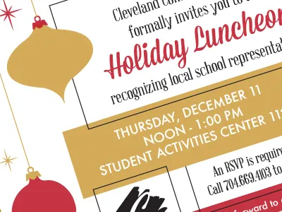 Holiday Luncheon Invite christmas holiday retro