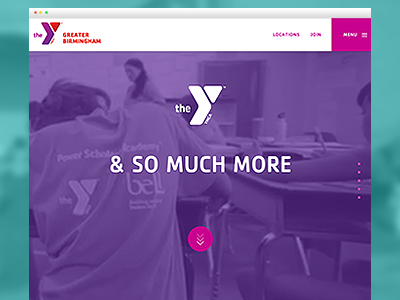 YMCA concept with video background dot navigation side navigation video background ymca