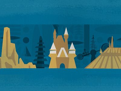 Magic Kingdom astro castle disney magic kingdom mickey pattern retro shapes space mountain thunder mountain tiki