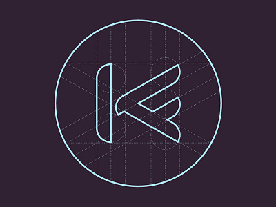 Logoing f geometric grid identity k logo monogram