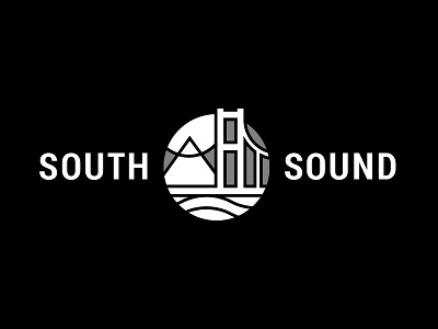 South Sound bridge logo mount rainier mountain puget sound tacoma narrows