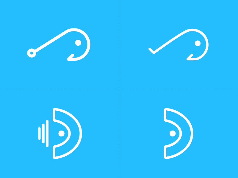 Herefish Mark - Thoughts? brand branding design fish illustration logo mark web web design website