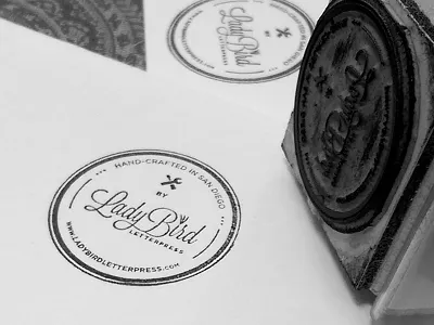 Rubber Stamp branding letterpress logo mark monogram rubber stamp