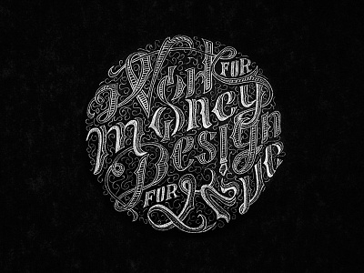 Work For Money Design For Love hand lettering ho chi minh jimmi tuan lettering logo designer quote typography vietnam vintage