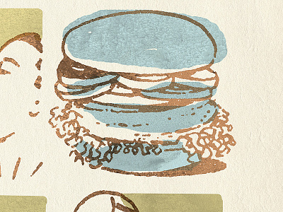 Bravas no.2 bravas burgers illustration india ink