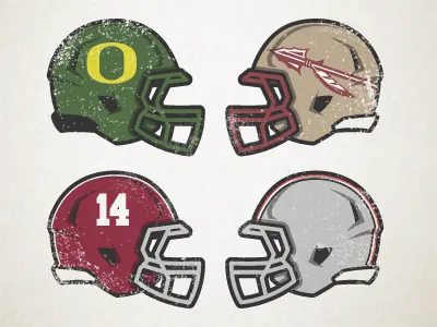CFP Teams football helmets