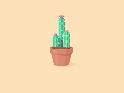 Cactus art cactus desert flat icon a day illustration plant vector water